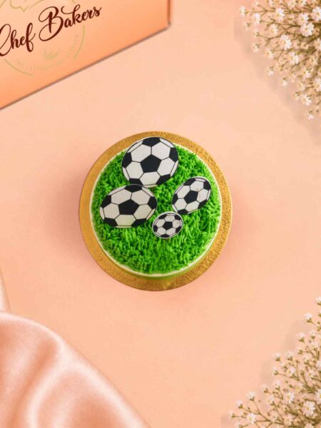 Sports bento cake top view
