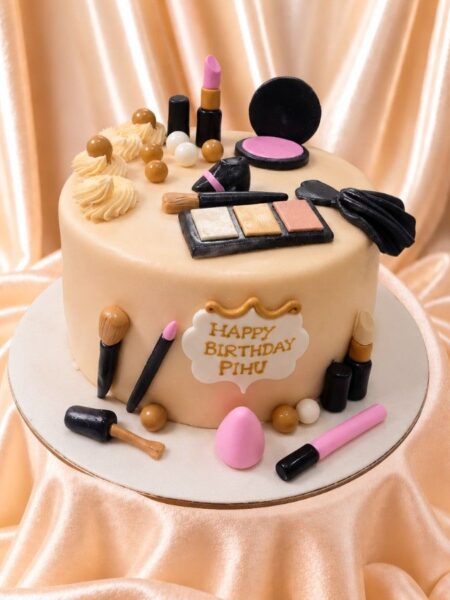 Makeup Theme Birthday Cake