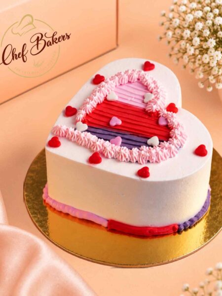 Sweet Hearts Bento cake top
