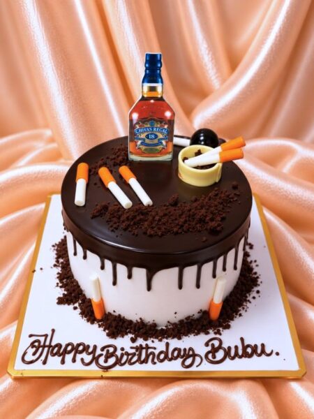 Whiskey Theme Cake