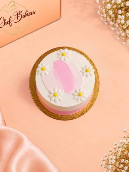 Floral treat bento cake top view