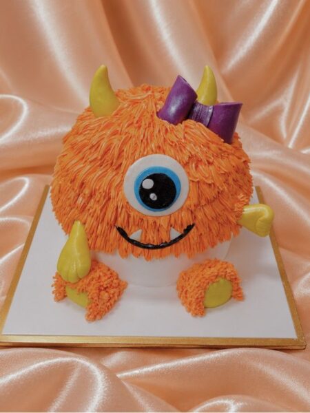 Cute Orange Monster Cake