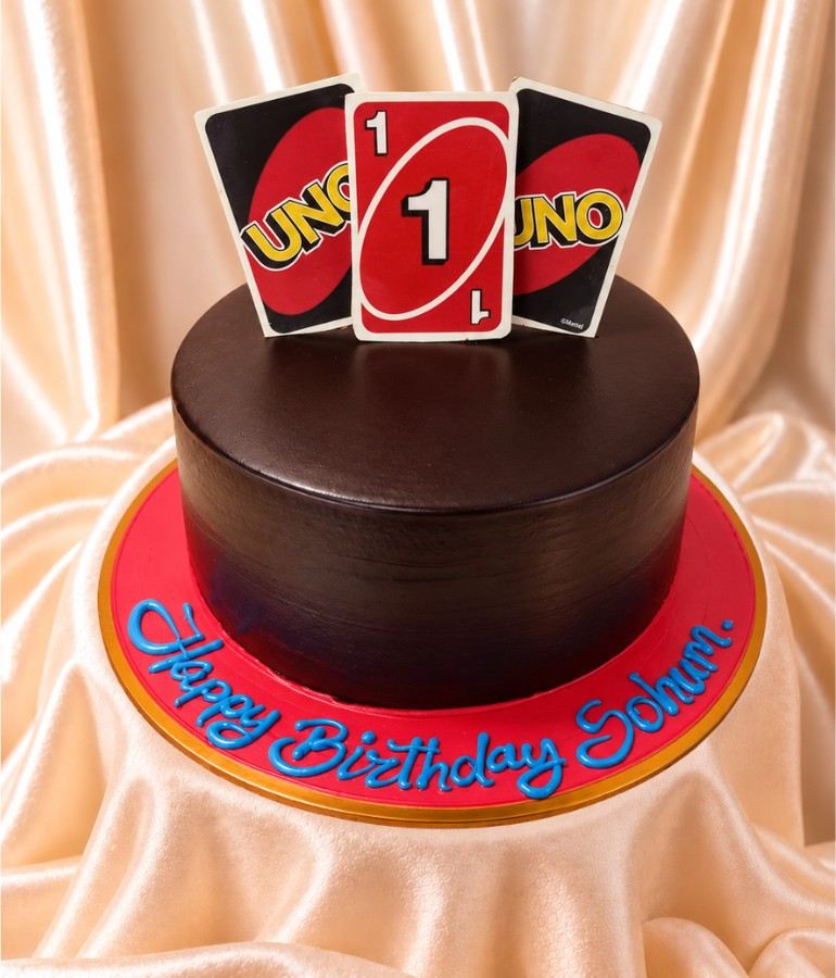 UNO Theme Birthday Cake